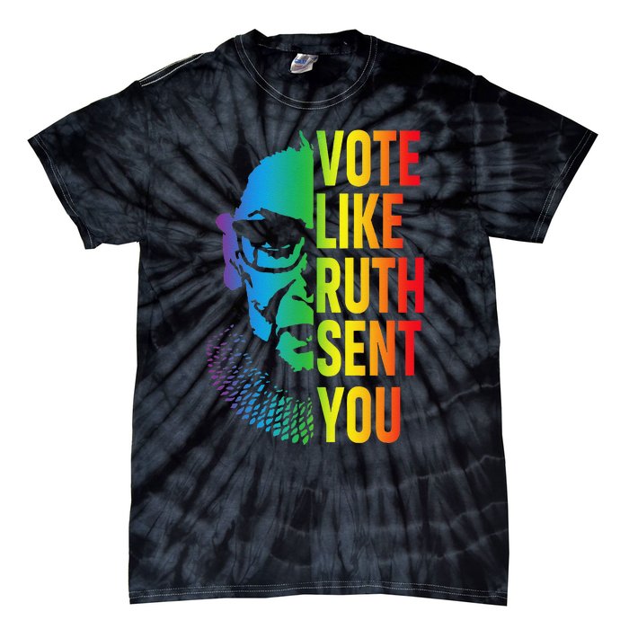 Vote Like Ruth Sent You Uterus Feminist Lgbt Tie-Dye T-Shirt