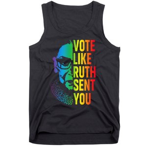 Vote Like Ruth Sent You Uterus Feminist Lgbt Tank Top