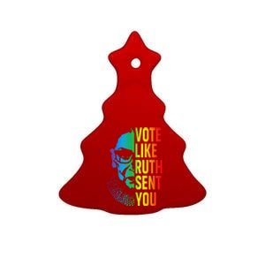 Vote Like Ruth Sent You Uterus Feminist Lgbt Ceramic Tree Ornament