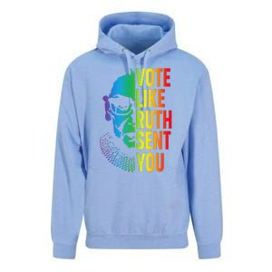 Vote Like Ruth Sent You Uterus Feminist Lgbt Unisex Surf Hoodie