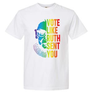 Vote Like Ruth Sent You Uterus Feminist Lgbt Garment-Dyed Heavyweight T-Shirt