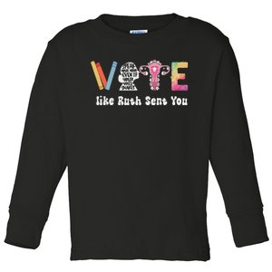 Vote Like Ruth Sent You Uterus Feminist Rbg Gift Toddler Long Sleeve Shirt