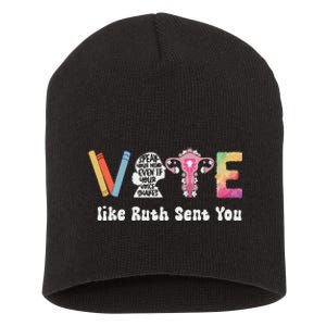 Vote Like Ruth Sent You Uterus Feminist Rbg Gift Short Acrylic Beanie