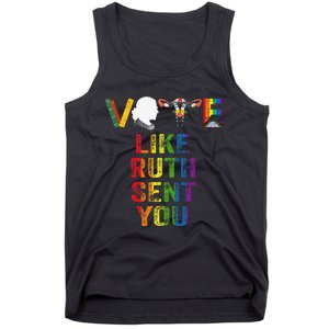 Vote Like Ruth Sent You Uterus Feminist Lgbt Tank Top