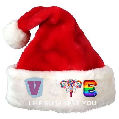 Vote Like Ruth Sent You Uterus Flowers Feminist Lgbt Pride Premium Christmas Santa Hat