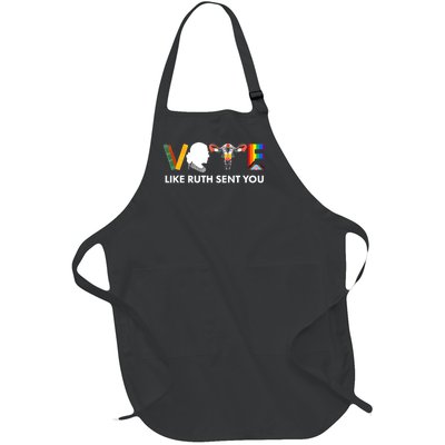 Vote Like Ruth Sent You Uterus Feminist Lgbt Full-Length Apron With Pockets