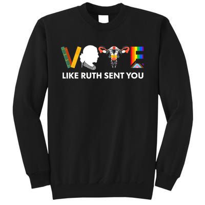 Vote Like Ruth Sent You Uterus Feminist Lgbt Sweatshirt