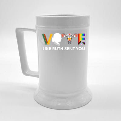 Vote Like Ruth Sent You Uterus Feminist Lgbt Beer Stein