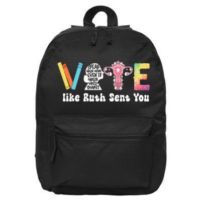 Vote Like Ruth Sent You Uterus Feminist Rbg 16 in Basic Backpack