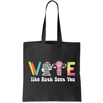 Vote Like Ruth Sent You Uterus Feminist Rbg Tote Bag