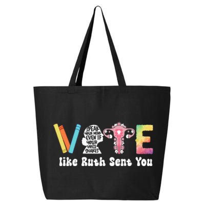 Vote Like Ruth Sent You Uterus Feminist Rbg 25L Jumbo Tote