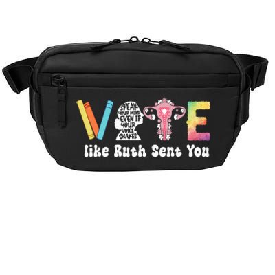 Vote Like Ruth Sent You Uterus Feminist Rbg Crossbody Pack