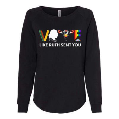 Vote Like Ruth Sent You Uterus Feminist Lgbt Womens California Wash Sweatshirt