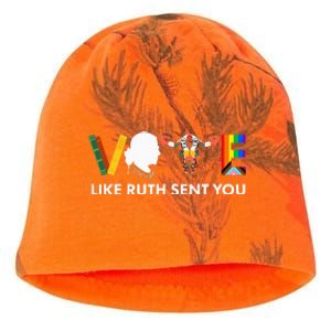 Vote Like Ruth Sent You Uterus Feminist Lgbt Kati - Camo Knit Beanie