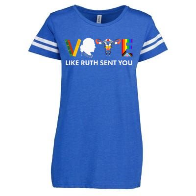 Vote Like Ruth Sent You Uterus Feminist Lgbt Enza Ladies Jersey Football T-Shirt