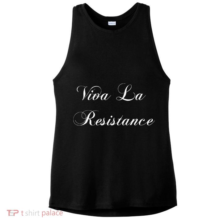 Viva La Resistance French Resist Anti Trump Ladies PosiCharge Tri-Blend Wicking Tank