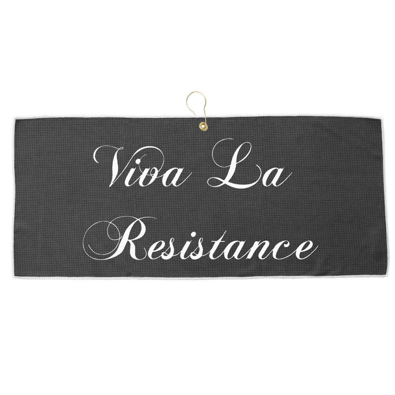 Viva La Resistance French Resist Anti Trump Large Microfiber Waffle Golf Towel