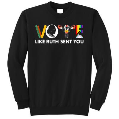 Vote Like Ruth Sent You Funny Uterus Feminist Lgbt Sweatshirt