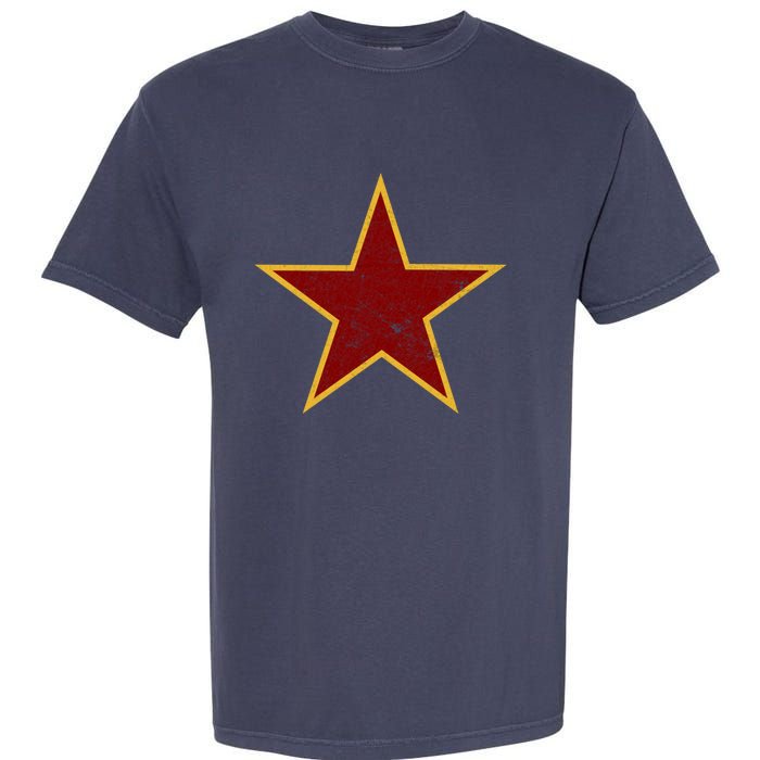 Vintage Look Red And Gold Star Essential Garment-Dyed Heavyweight T-Shirt