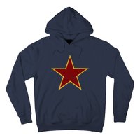 Vintage Look Red And Gold Star Essential Hoodie