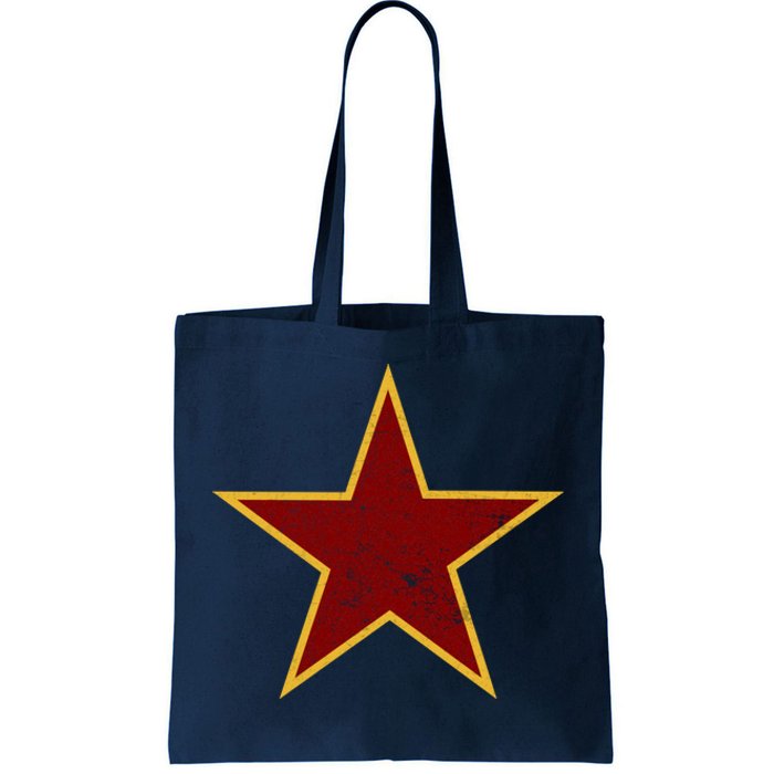 Vintage Look Red And Gold Star Essential Tote Bag