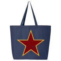 Vintage Look Red And Gold Star Essential 25L Jumbo Tote