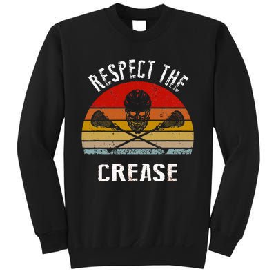 Vintage Lacrosse Retro Respect The Crease Sweatshirt