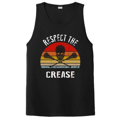 Vintage Lacrosse Retro Respect The Crease PosiCharge Competitor Tank