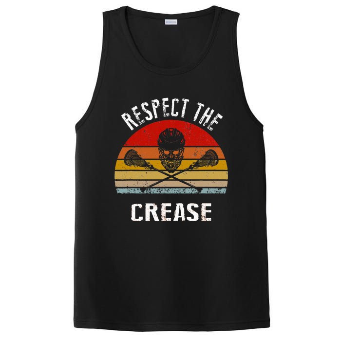 Vintage Lacrosse Retro Respect The Crease PosiCharge Competitor Tank