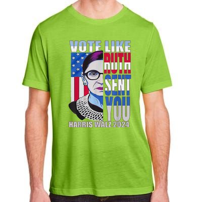 Vote Like Ruth Sent You Feminist Voting Inspirational Adult ChromaSoft Performance T-Shirt