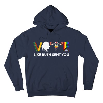 Vote Like Ruth Sent You Uterus Feminist Lgbt Hoodie