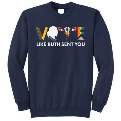 Vote Like Ruth Sent You Uterus Feminist Lgbt Sweatshirt