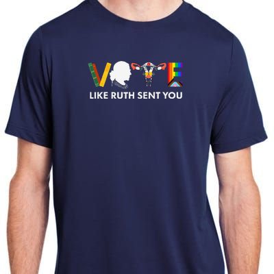 Vote Like Ruth Sent You Uterus Feminist Lgbt Adult ChromaSoft Performance T-Shirt