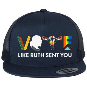 Vote Like Ruth Sent You Uterus Feminist Lgbt Flat Bill Trucker Hat