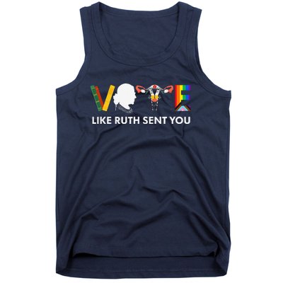 Vote Like Ruth Sent You Uterus Feminist Lgbt Tank Top