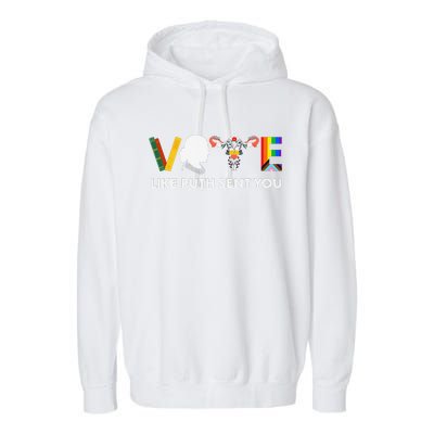 Vote Like Ruth Sent You Uterus Feminist Lgbt Garment-Dyed Fleece Hoodie