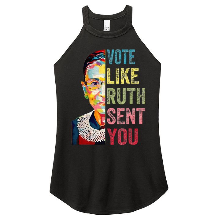 Vote Like Ruth Sent You Women's Perfect Tri Rocker Tank