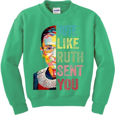 Vote Like Ruth Sent You Kids Sweatshirt