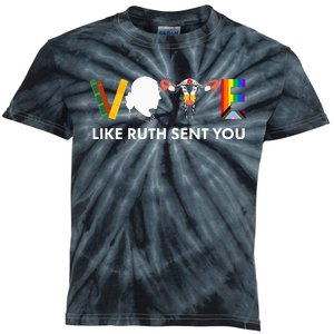 Vote Like Ruth Sent You Uterus Feminist Lgbt Kids Tie-Dye T-Shirt