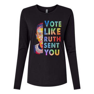 Vote Like Ruth Sent You Feminist Voting Inspirational Gift Womens Cotton Relaxed Long Sleeve T-Shirt