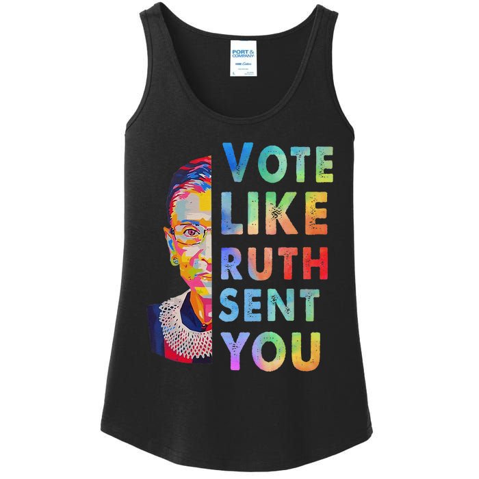 Vote Like Ruth Sent You Feminist Voting Inspirational Gift Ladies Essential Tank