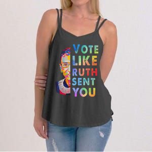 Vote Like Ruth Sent You Feminist Voting Inspirational Gift Women's Strappy Tank