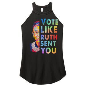 Vote Like Ruth Sent You Feminist Voting Inspirational Gift Women's Perfect Tri Rocker Tank