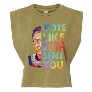 Vote Like Ruth Sent You Feminist Voting Inspirational Gift Garment-Dyed Women's Muscle Tee