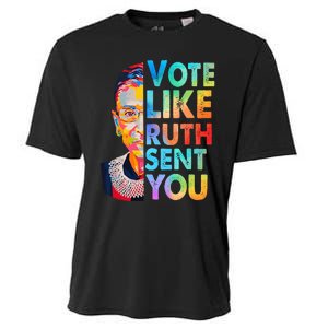 Vote Like Ruth Sent You Feminist Voting Inspirational Cooling Performance Crew T-Shirt