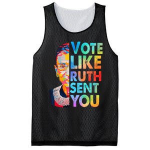 Vote Like Ruth Sent You Feminist Voting Inspirational Mesh Reversible Basketball Jersey Tank