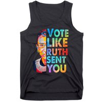 Vote Like Ruth Sent You Feminist Voting Inspirational Tank Top