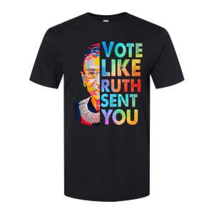 Vote Like Ruth Sent You Feminist Voting Inspirational Softstyle CVC T-Shirt