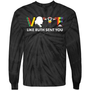 Vote Like Ruth Sent You Uterus Feminist Lgbt Tie-Dye Long Sleeve Shirt