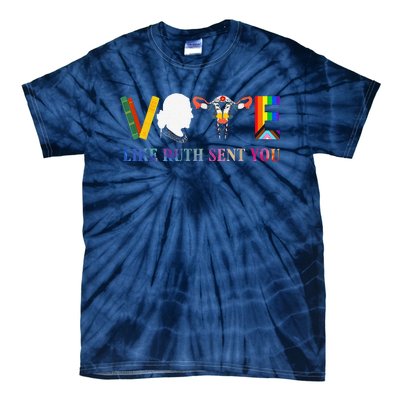 Vote Like Ruth Sent You Uterus Feminist Lgbt Tie-Dye T-Shirt